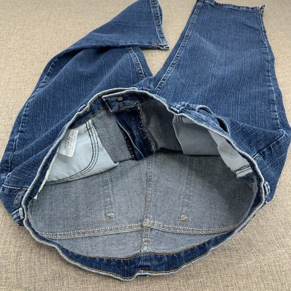 Womens Riders Cropped Denim Jeans‎ 14 Medium High Waisted 99% Cotton 1% Spandex - Picture 7 of 9